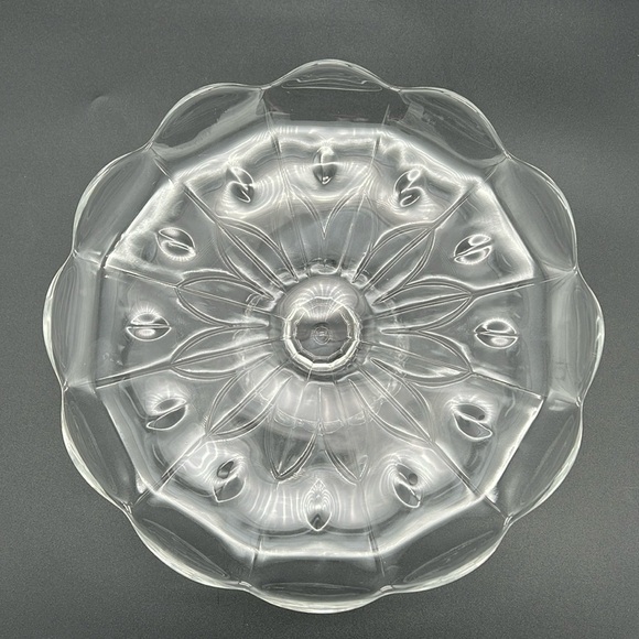 Vintage Clear Pedestal Cake Stand by Indiana Glass Company - 4 Inches Tall​ - Picture 1 of 8